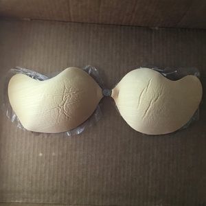 Strapless nude sticky bra